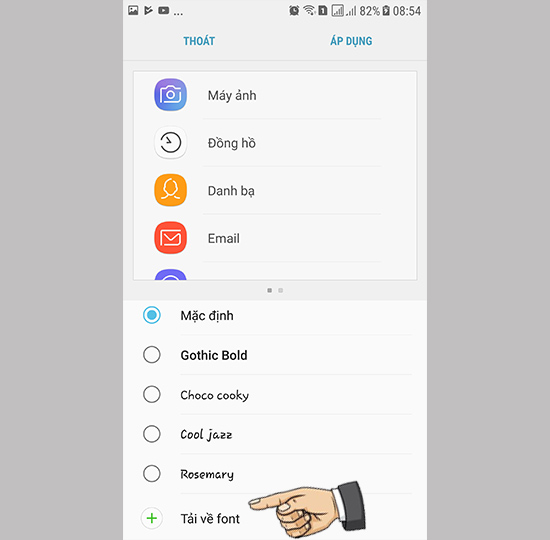 Thay đổi Font chữ